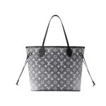 Louis Vuitton Black Denim Jacquard Neverfull M21465 MM