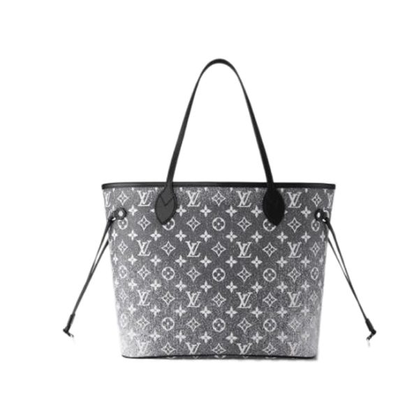 Louis Vuitton Black Denim Jacquard Neverfull M21465 MM