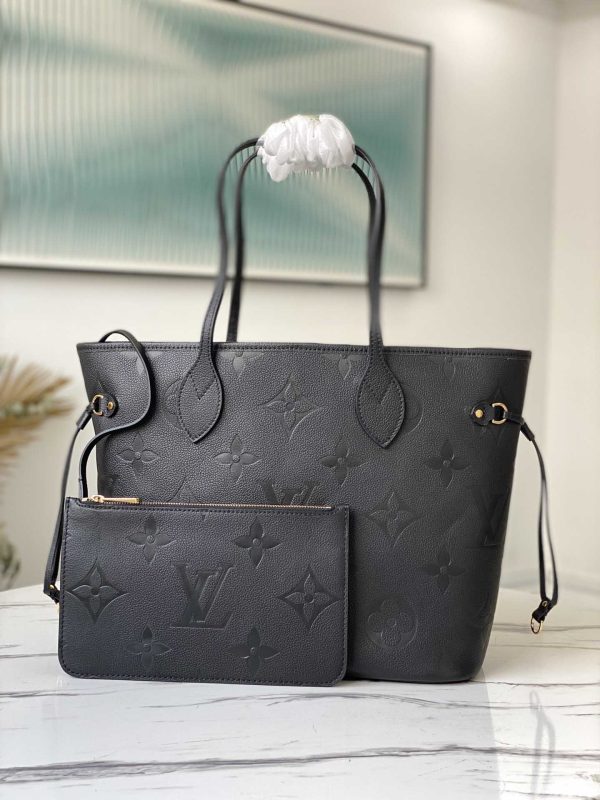 Louis Vuitton Black Neverfull Monogram Empreinte MM Tote M45685