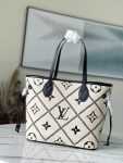 Louis Vuitton Tote White Neverfull Women MM Tote Bag M46039