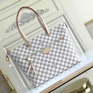 Louis Vuitton IENA 42CM TOTE N44040 Damier Azur Canvas 2