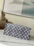 Louis Vuitton Jacquard Denim Noir Onthego M46448 MM Black