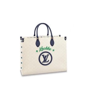 Louis Vuitton Onthego City Knokke White Tote MM GM Free Shipping M20815