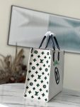 Louis Vuitton Onthego City Knokke White Tote MM GM Free Shipping M20815