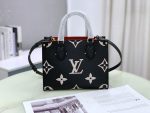 Louis Vuitton Onthego M45659 Small Tote PM Black Leather