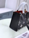 Louis Vuitton Onthego M45659 Small Tote PM Black Leather