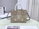 Louis Vuitton Onthego M45779 M45654 PM Grey Leather Small Tote