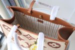 Louis Vuitton Onthego M57644 Brown Raffia GM MM Tote Summer Holiday