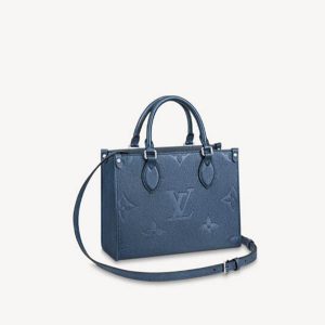 Louis Vuitton Onthego  blue M58956 Small Tote Leather PM