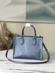 Louis Vuitton Onthego  blue M58956 Small Tote Leather PM