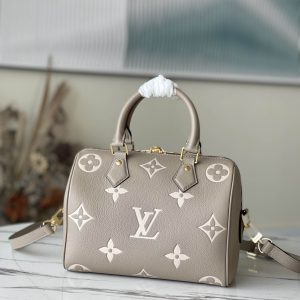 Louis Vuitton SPEEDY Bandoulière 25 Grey Monogram Women Top Handle Bag Purse Wild at Heart Shoulder Bag 7