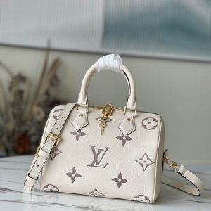 Louis Vuitton SPEEDY Bandoulière 25 White Monogram Women Top Handle Bag Purse Wild at Heart Shoulder Bag 8