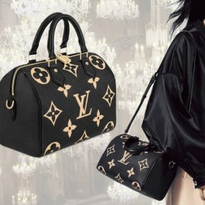 Louis Vuitton Speedy25 M58947 Black Leather Monogram