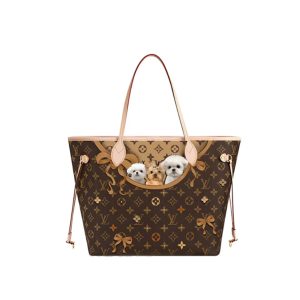 Louis Vuitton Puppy Neverfull M40995 MM Three Dogs