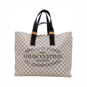 Louis Vuitton Shopping Traveling Damier Azur Canvas Holiday Tote 49cm N41180