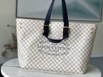 Louis Vuitton Shopping Traveling Damier Azur Canvas Holiday Tote 49cm N41180