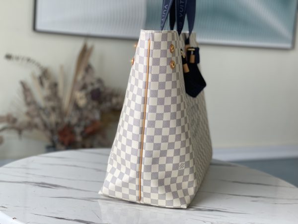 Louis Vuitton Shopping Traveling Damier Azur Canvas Holiday Tote 49cm N41180