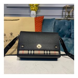 Burberry Leather and Vintage Check Note Crossbody Bag 80211101