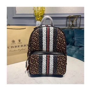 Burberry Monogram Stripe Print E-canvas Backpack 80193461