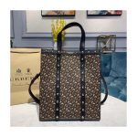 Burberry Small Monogram Print E-canvas Portrait Tote Bag 80250681