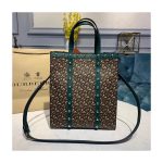 Burberry Small Monogram Print E-canvas Portrait Tote Bag 80250691