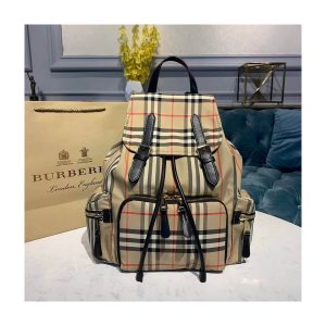 Burberry The Medium Rucksack in Icon Stripe Nylon 80151461