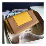 Celine Frame Medium Shoulder Bag 180263 Apricot/Yellow