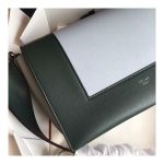 Celine Frame Medium Shoulder Bag 180263 Dark Green/Light Green