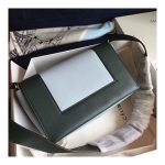 Celine Frame Medium Shoulder Bag 180263 Dark Green/Light Green