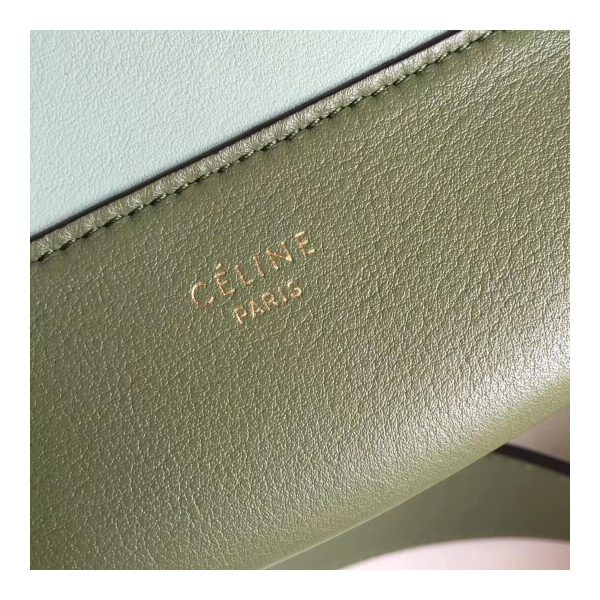 Celine Frame Medium Shoulder Bag 180263 Green/Light Green