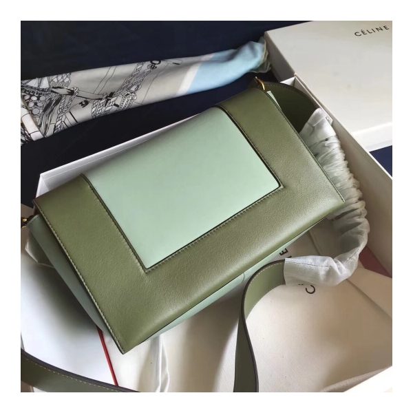 Celine Frame Medium Shoulder Bag 180263 Green/Light Green