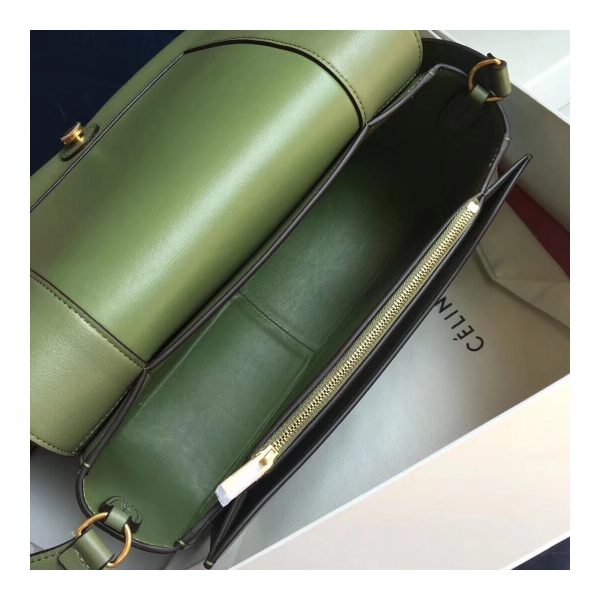 Celine Frame Medium Shoulder Bag 180263 Green/Light Green