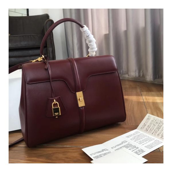 Celine Medium 16 Bag In Satinated Calfskin 187373