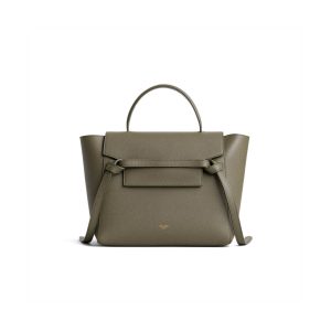 Celine Micro Belt Bag In Grained Calfskin 189153 Army Green