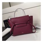 Celine Micro Belt Bag In Grained Calfskin 189153 Burgundy