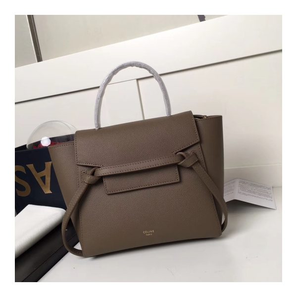 Celine Micro Belt Bag In Grained Calfskin 189153 Dune