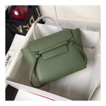 Celine Micro Belt Bag In Grained Calfskin 189153 Green