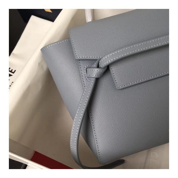 Celine Micro Belt Bag In Grained Calfskin 189153 Light Blue