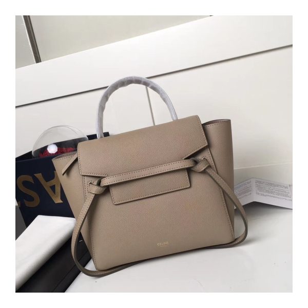 Celine Micro Belt Bag In Grained Calfskin 189153 Light Taupe