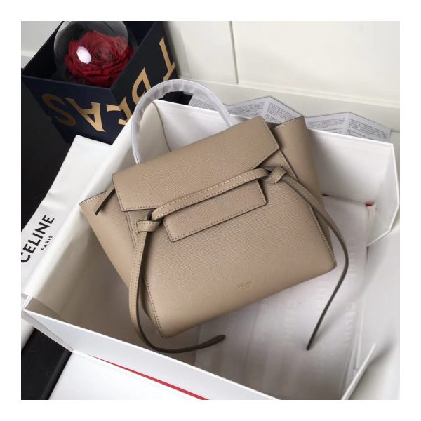 Celine Micro Belt Bag In Grained Calfskin 189153 Light Taupe