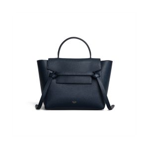 Celine Micro Belt Bag In Grained Calfskin 189153 Navy Blue