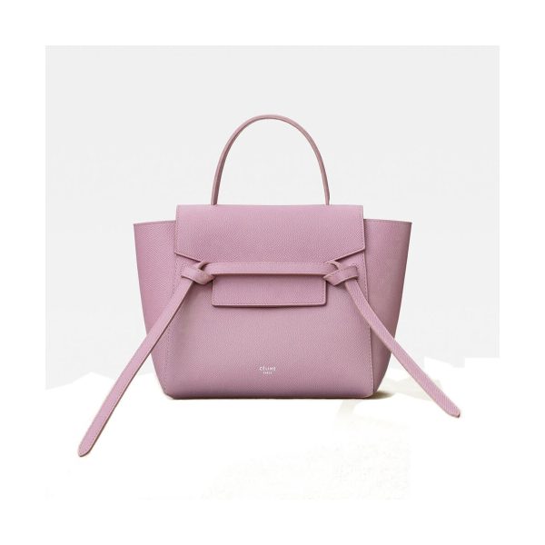 Celine Micro Belt Bag In Grained Calfskin 189153 Pink