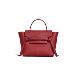 Celine Micro Belt Bag In Grained Calfskin 189153 Ruby