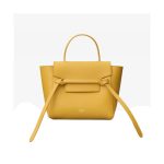 Celine Micro Belt Bag In Grained Calfskin 189153 Yellow