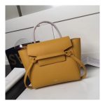 Celine Micro Belt Bag In Grained Calfskin 189153 Yellow