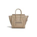 Celine Micro Luggage Handbag In Drummed Calfskin 189793