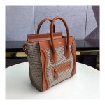 Celine Nano Luggage Bag In Tweed And Smooth Calfskin 189242