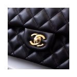 Chanel 1112 Black Medium Size 2.55 Lambskin Leather Flap Bag