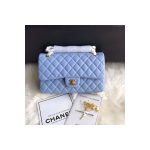 Chanel 1112 Blue Medium Size 2.55 Lambskin Leather Flap Bag