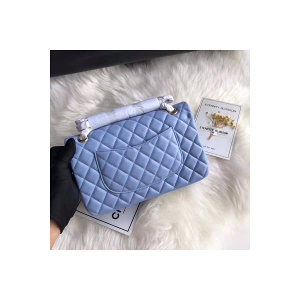 Chanel 1112 Blue Medium Size 2.55 Lambskin Leather Flap Bag